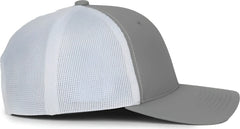 OC Sports MB2020PF Modern Performance Trucker Cap - Lt Gray White - White / OSFM