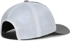 OC Sports MB2020PF Modern Performance Trucker Cap - Lt Gray White - White / OSFM