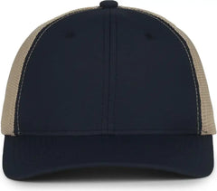 OC Sports MB2020PF Modern Performance Trucker Cap - Navy Khaki - Khaki / OSFM