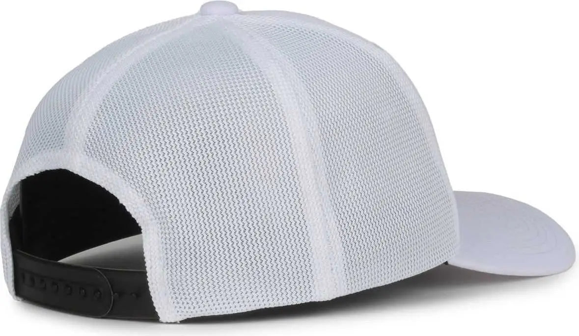 OC Sports MB2020PF Modern Performance Trucker Cap - White White - White / OSFM