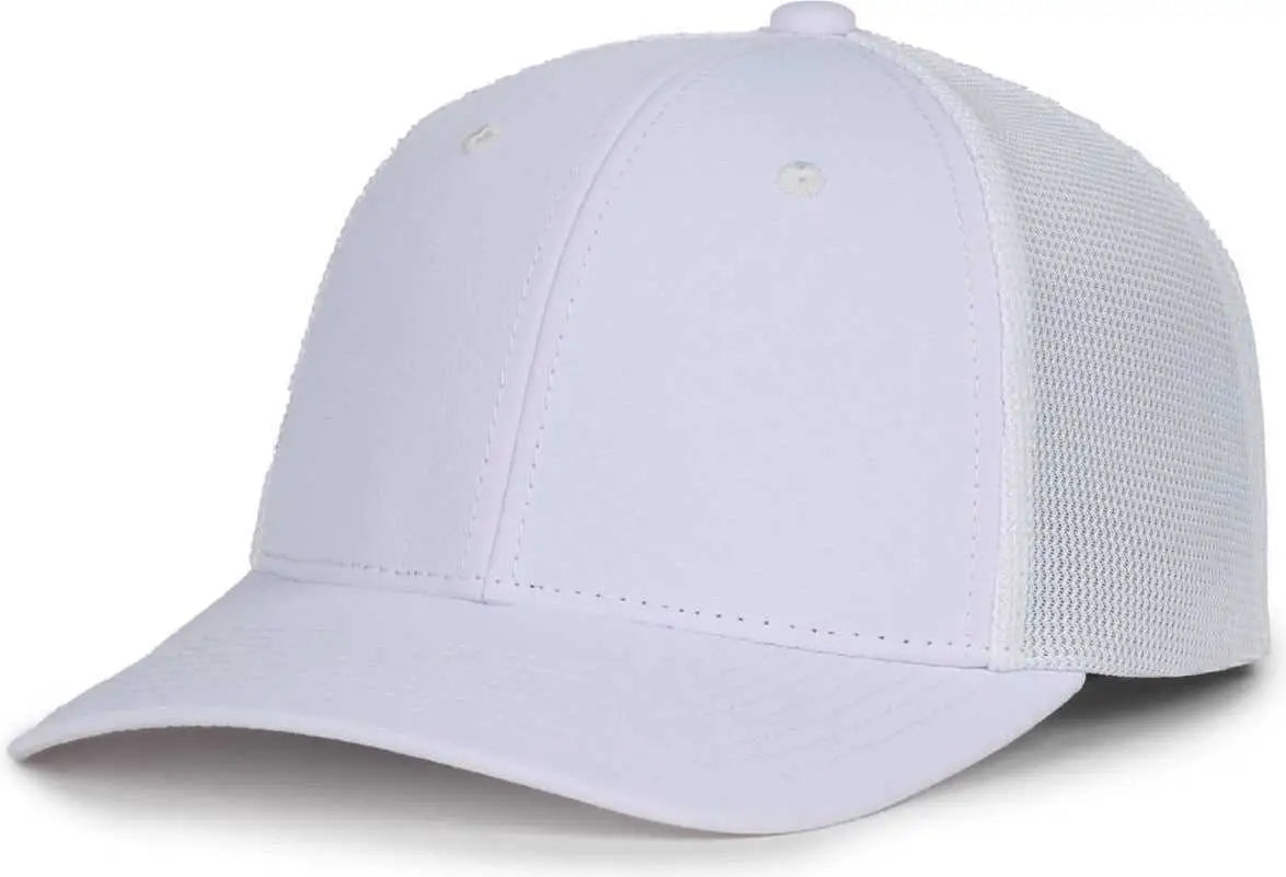 OC Sports MB2020PF Modern Performance Trucker Cap - White White - White / OSFM