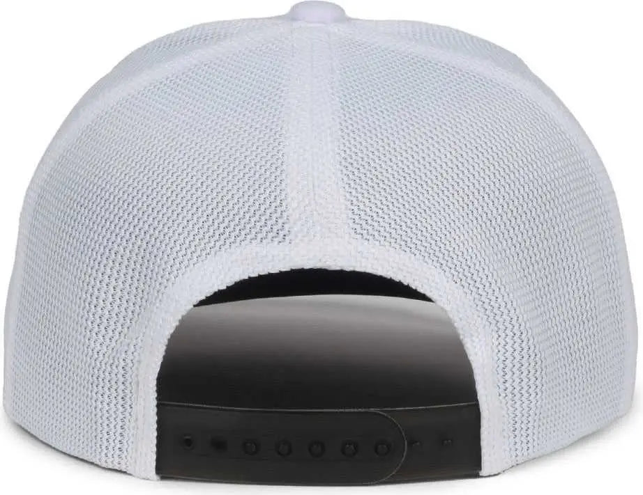 OC Sports MB2020PF Modern Performance Trucker Cap - White White - White / OSFM