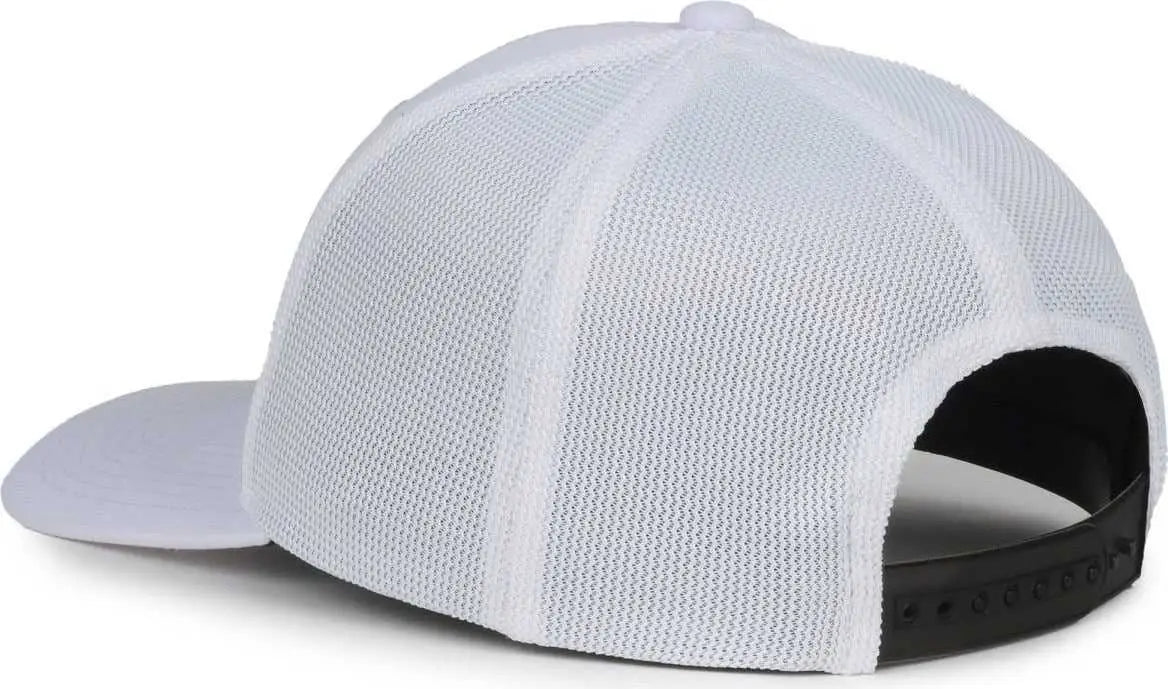 OC Sports MB2020PF Modern Performance Trucker Cap - White White - White / OSFM
