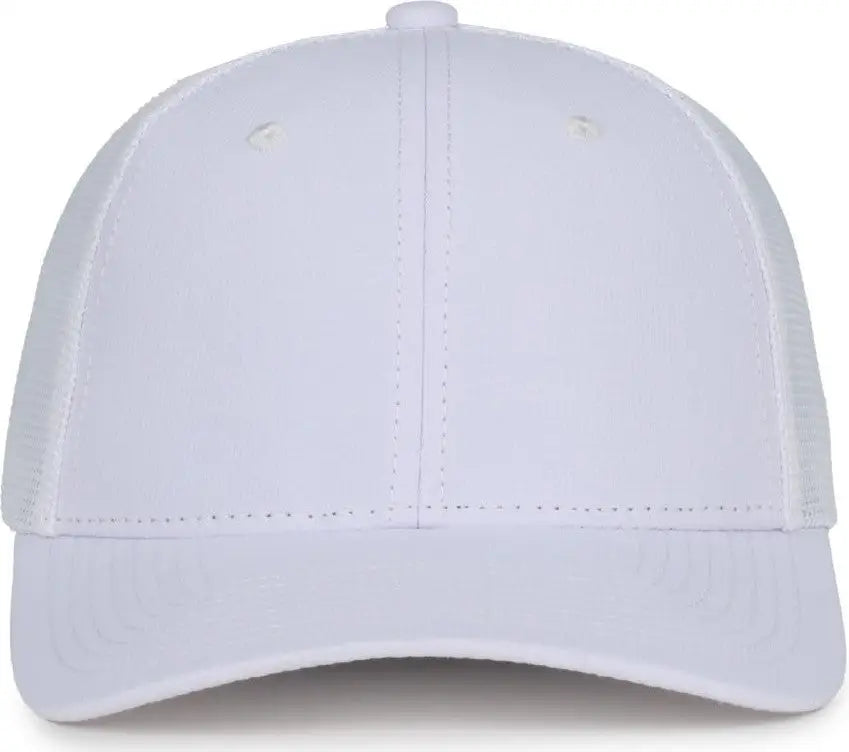 OC Sports MB2020PF Modern Performance Trucker Cap - White White - White / OSFM