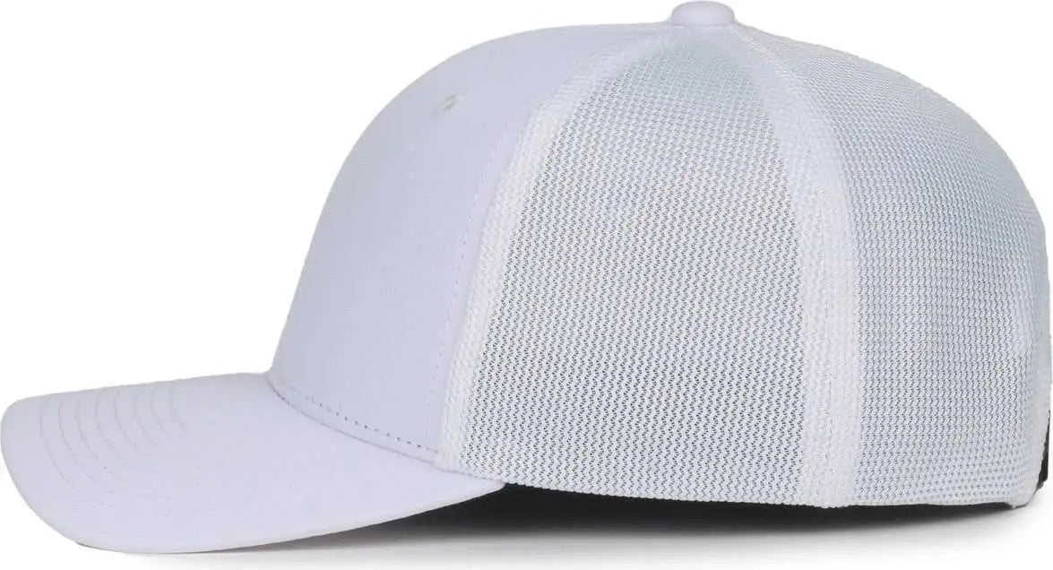 OC Sports MB2020PF Modern Performance Trucker Cap - White White - White / OSFM