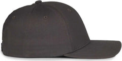 OC Sports MB2021 Modern Adjustable Solid Back Cap - Charcoal - Dark Gray / OSFM