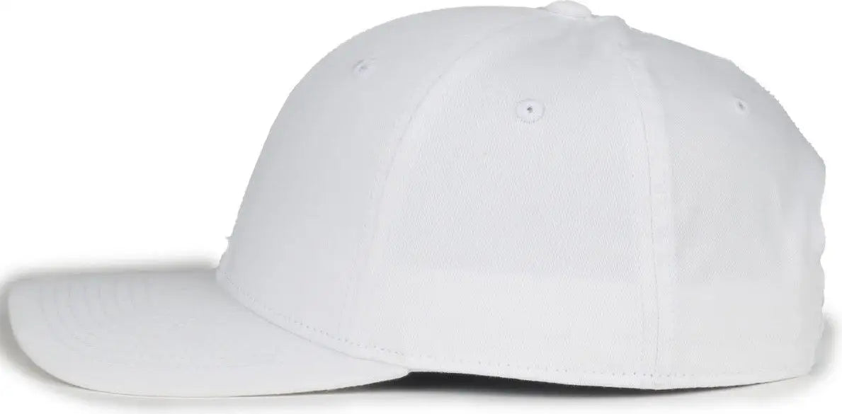 OC Sports MB2021 Modern Adjustable Solid Back Cap - White - White / OSFM