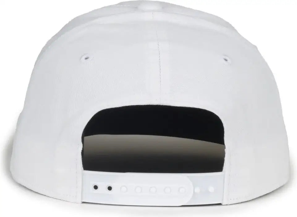 OC Sports MB2021 Modern Adjustable Solid Back Cap - White - White / OSFM