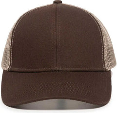 OC Sports MBW-600 Team Adjustable Mesh Back Ball Cap - Brown Khaki - Brown Khaki / 6 7/8’’ - 7 1/2’’