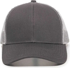OC Sports MBW-600 Team Adjustable Mesh Back Ball Cap - Charcoal White - Dark Gray White / 6 7/8’’ - 7 1/2’’