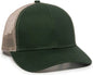 OC Sports MBW-600 Team Adjustable Mesh Back Ball Cap - Dk Green Khaki - Forest Khaki / 6 7/8’’ - 7 1/2’’