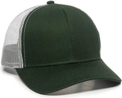 OC Sports MBW-600 Team Adjustable Mesh Back Ball Cap - Dk Green White - Forest White / 6 7/8’’ - 7 1/2’’