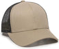 OC Sports MBW-600 Team Adjustable Mesh Back Ball Cap - Khaki Black - Khaki Black / 6 7/8’’ - 7 1/2’’