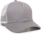 OC Sports MBW-600 Team Adjustable Mesh Back Ball Cap - Lt Gray White - Light Gray White / 6 7/8’’ - 7 1/2’’