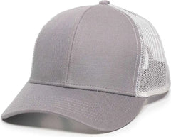 OC Sports MBW-600 Team Adjustable Mesh Back Ball Cap - Lt Gray White - Light Gray White / 6 7/8’’ - 7 1/2’’