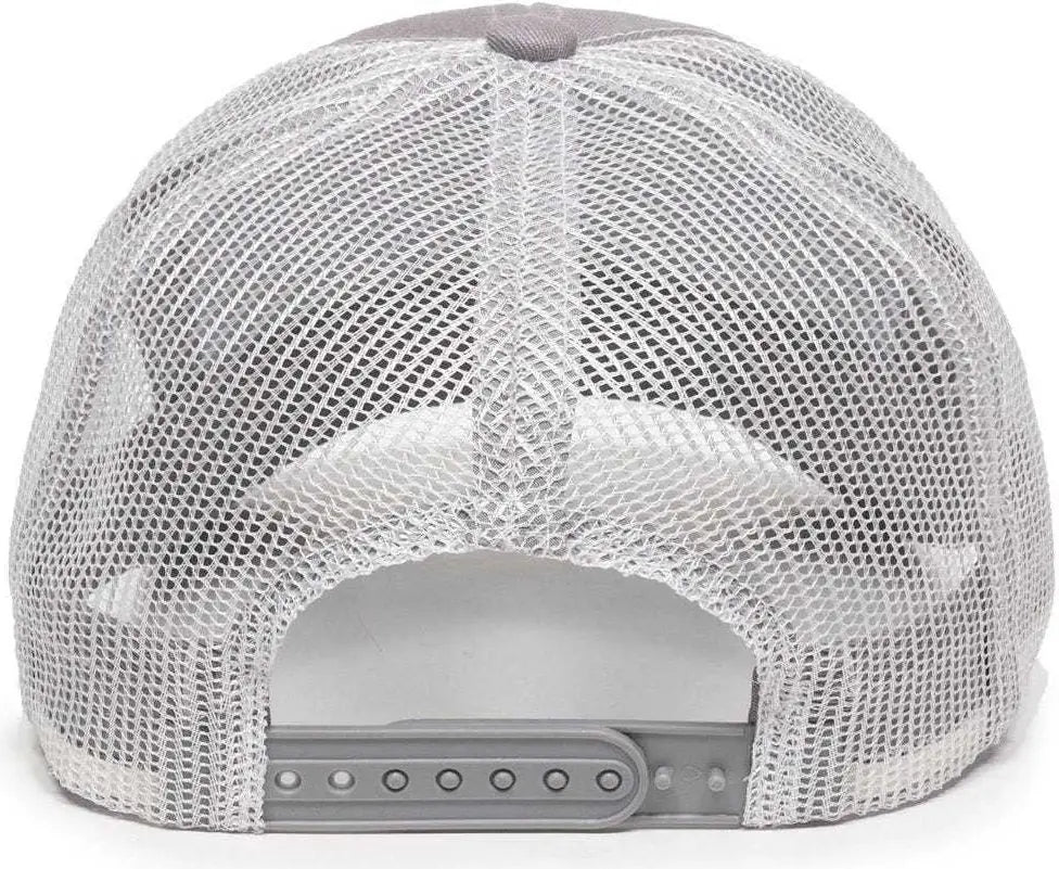 OC Sports MBW-600 Team Adjustable Mesh Back Ball Cap - Lt Gray White - Light Gray White / 6 7/8’’ - 7 1/2’’