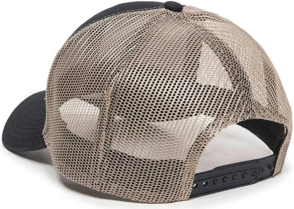 OC Sports MBW-600 Team Adjustable Mesh Back Ball Cap - Navy Khaki - Navy Khaki / 6 7/8’’ - 7 1/2’’