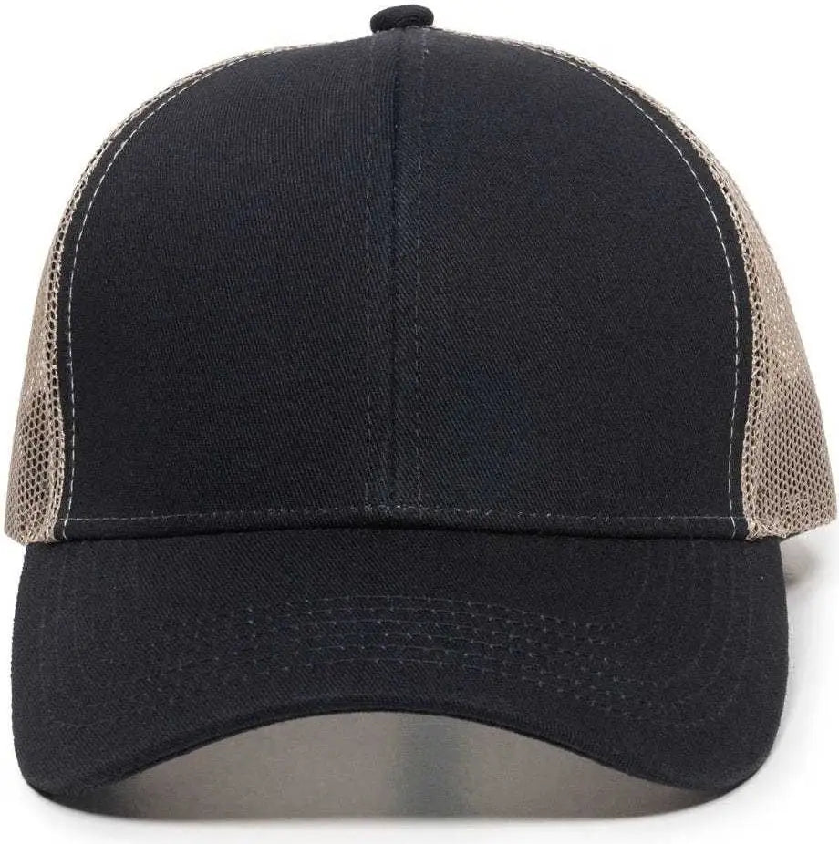 OC Sports MBW-600 Team Adjustable Mesh Back Ball Cap - Navy Khaki - Navy Khaki / 6 7/8’’ - 7 1/2’’