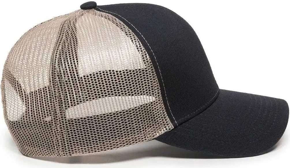 OC Sports MBW-600 Team Adjustable Mesh Back Ball Cap - Navy Khaki - Navy Khaki / 6 7/8’’ - 7 1/2’’