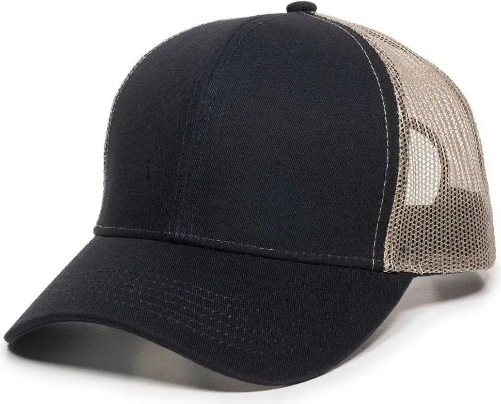 OC Sports MBW-600 Team Adjustable Mesh Back Ball Cap - Navy Khaki - Navy Khaki / 6 7/8’’ - 7 1/2’’