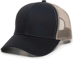 OC Sports MBW-600 Team Adjustable Mesh Back Ball Cap - Navy Khaki - Navy Khaki / 6 7/8’’ - 7 1/2’’