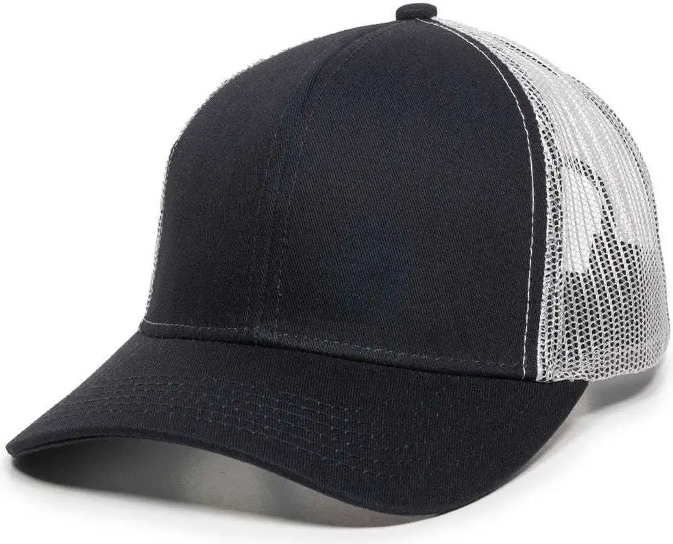 OC Sports MBW-600 Team Adjustable Mesh Back Ball Cap - Navy White - Navy White / 6 7/8’’ - 7 1/2’’
