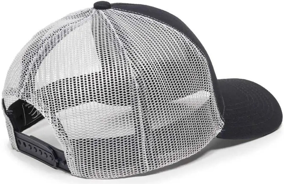 OC Sports MBW-600 Team Adjustable Mesh Back Ball Cap - Navy White - Navy White / 6 7/8’’ - 7 1/2’’