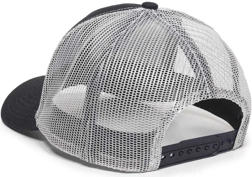 OC Sports MBW-600 Team Adjustable Mesh Back Ball Cap - Navy White - Navy White / 6 7/8’’ - 7 1/2’’