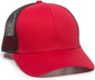 OC Sports MBW-600 Team Adjustable Mesh Back Ball Cap - Red Black - Red Black / 6 7/8’’ - 7 1/2’’