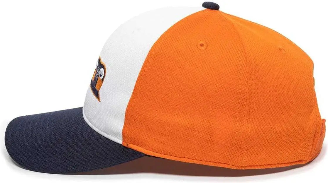 OC Sports MIN-350 MiLB Replica Polyester Baseball Cap - Bowling Green Hot Rods White Orange