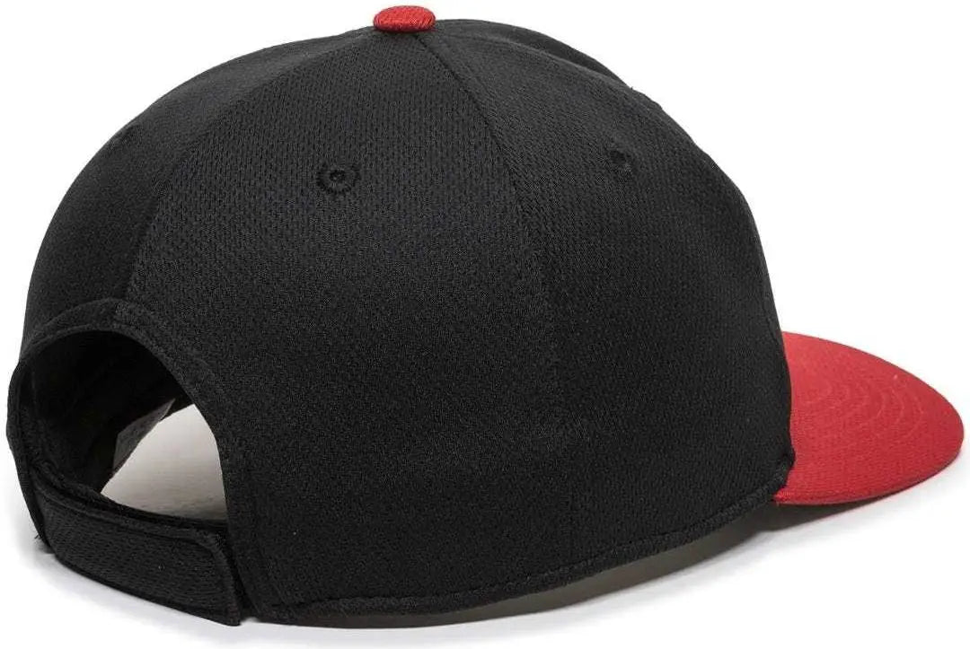 OC Sports MIN-350 MiLB Replica Polyester Baseball Cap - Carolina Mudcats Black Red
