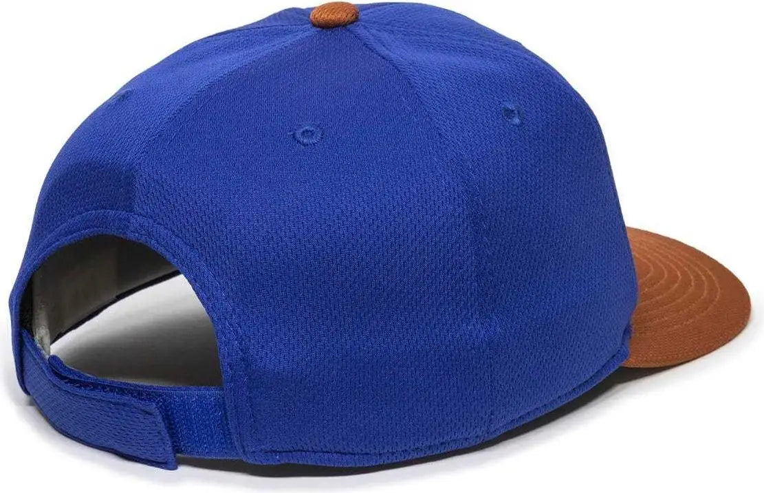 OC Sports MIN-350 MiLB Replica Polyester Baseball Cap - Durham Bulls Royal Burnt Orange 2DBH