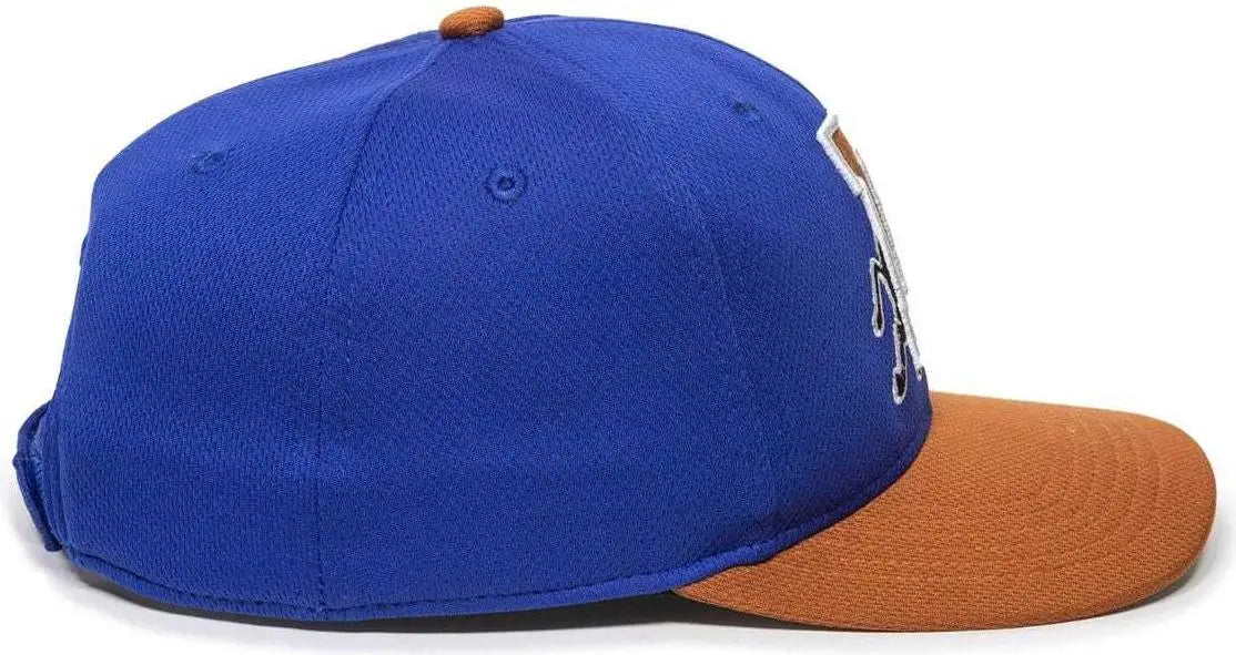 OC Sports MIN-350 MiLB Replica Polyester Baseball Cap - Durham Bulls Royal Burnt Orange 2DBH