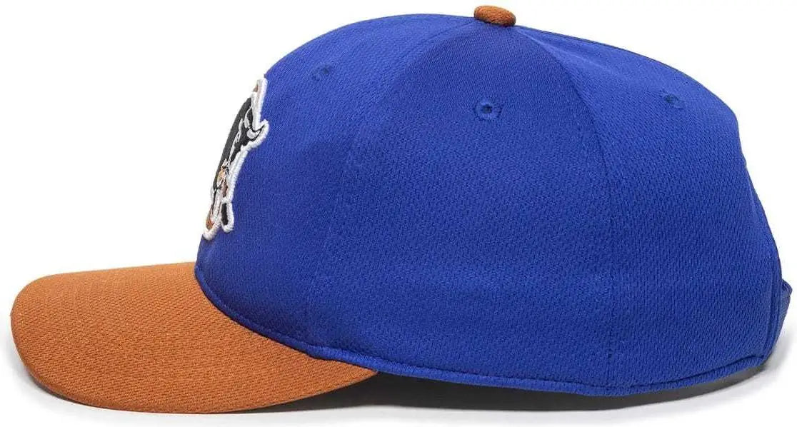 OC Sports MIN-350 MiLB Replica Polyester Baseball Cap - Durham Bulls Royal Burnt Orange 2DBH
