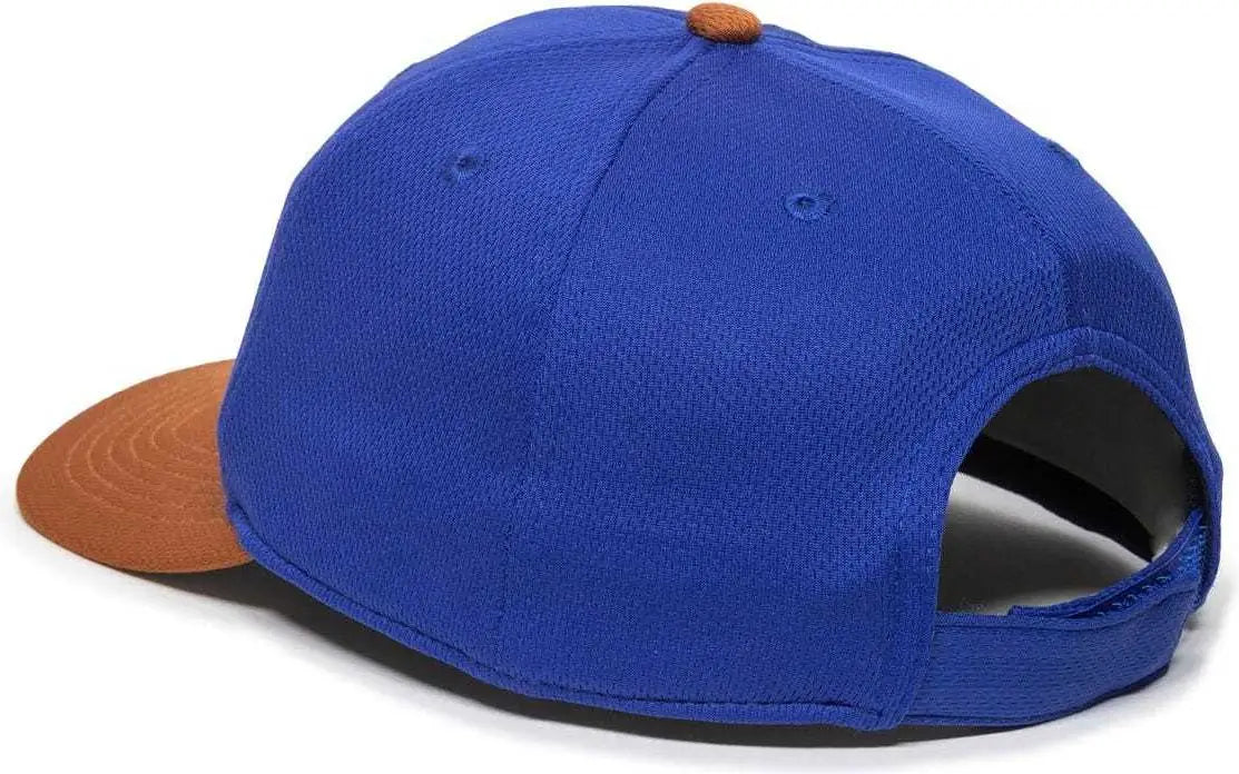 OC Sports MIN-350 MiLB Replica Polyester Baseball Cap - Durham Bulls Royal Burnt Orange 2DBH