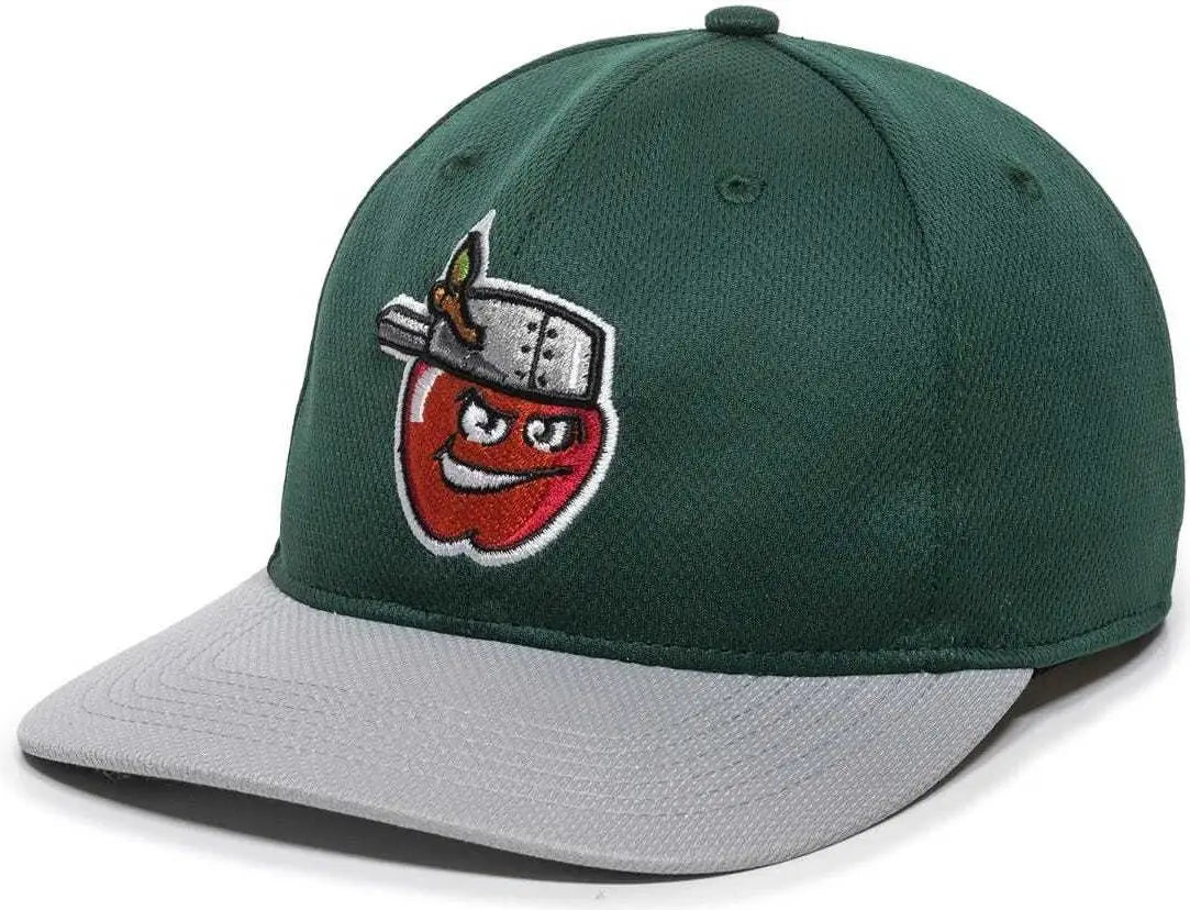 OC Sports MIN-350 MiLB Replica Polyester Baseball Cap - Fort Wayne Tincaps Dk Green Lt Gray
