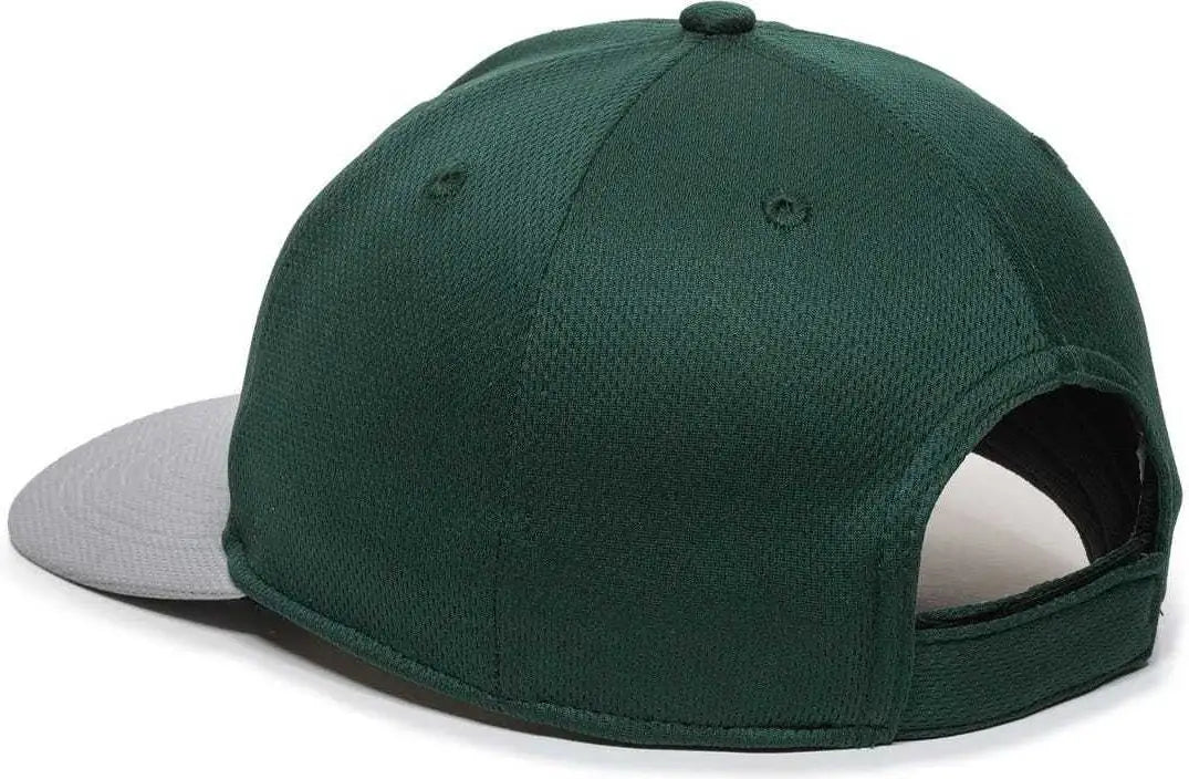 OC Sports MIN-350 MiLB Replica Polyester Baseball Cap - Fort Wayne Tincaps Dk Green Lt Gray