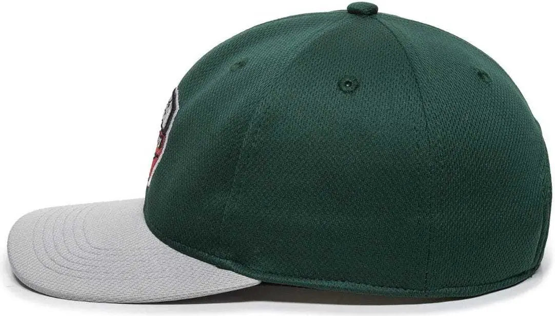 OC Sports MIN-350 MiLB Replica Polyester Baseball Cap - Fort Wayne Tincaps Dk Green Lt Gray