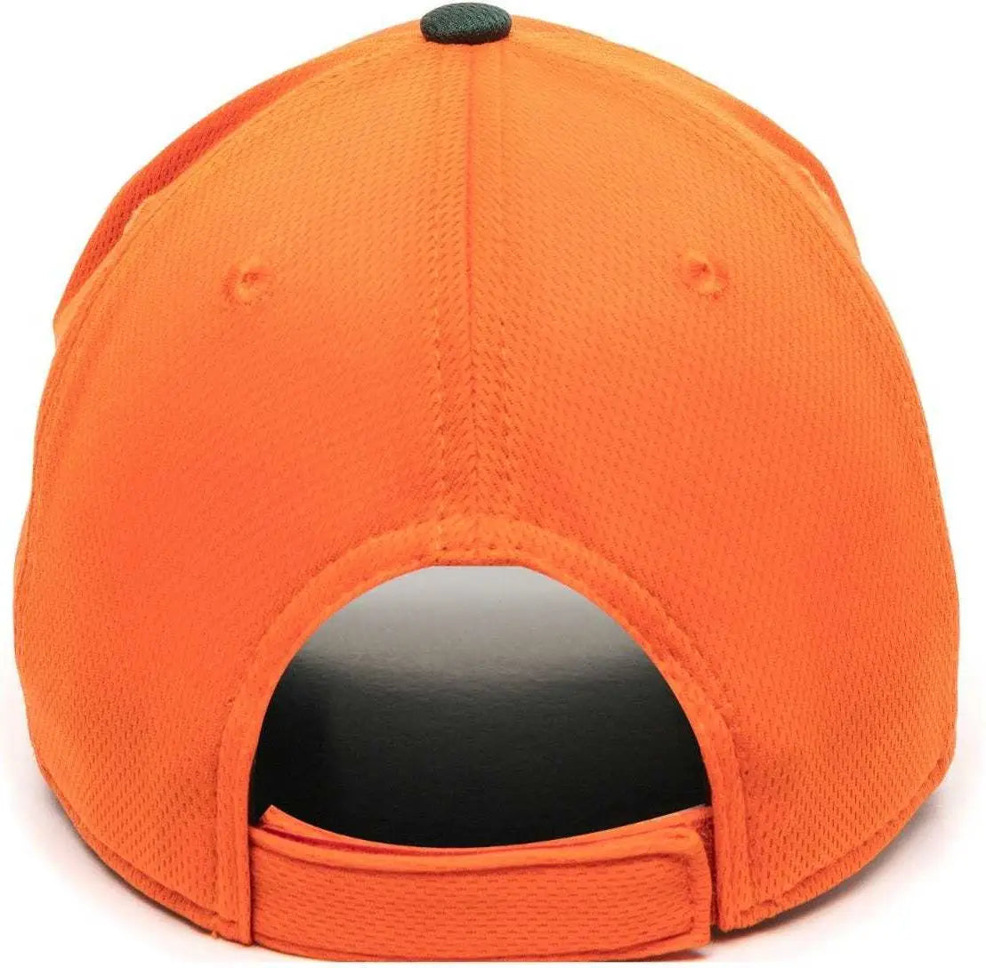 OC Sports MIN-350 MiLB Replica Polyester Baseball Cap - Greensboro Grasshoppers Orange Dark Green 2GGH