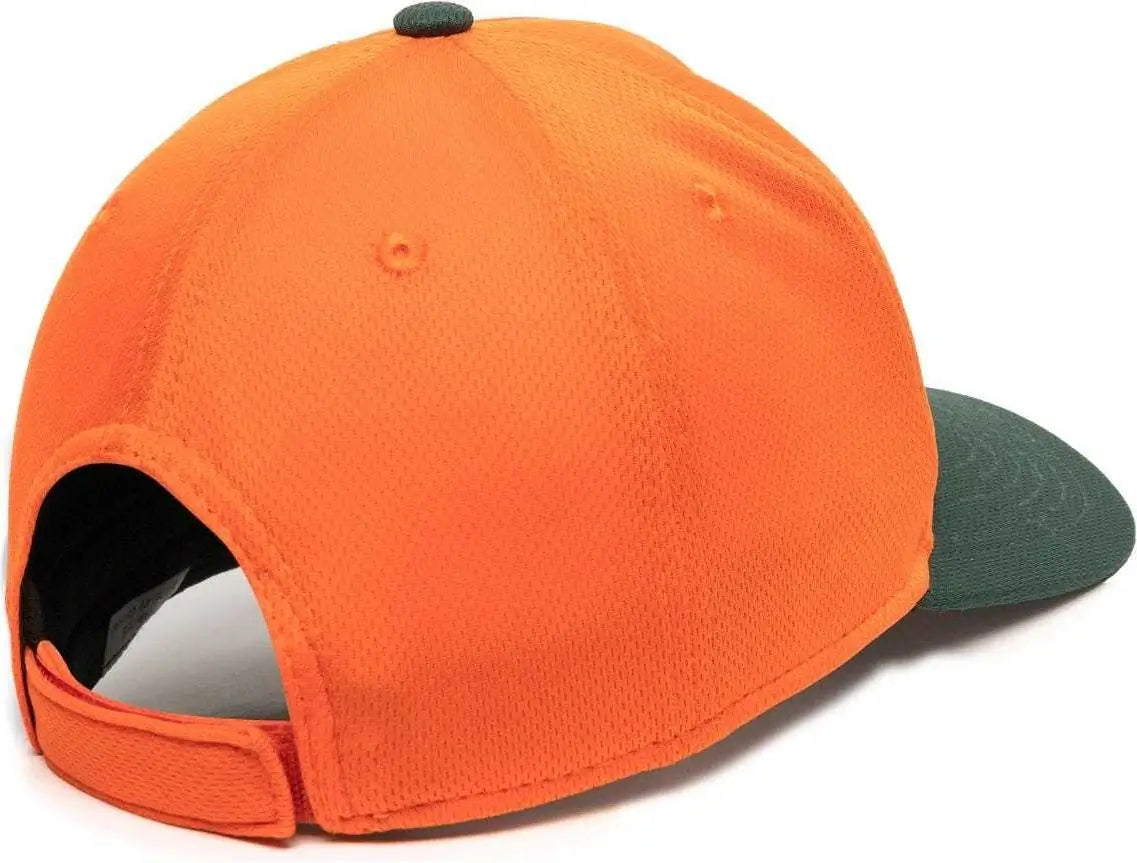 OC Sports MIN-350 MiLB Replica Polyester Baseball Cap - Greensboro Grasshoppers Orange Dark Green 2GGH