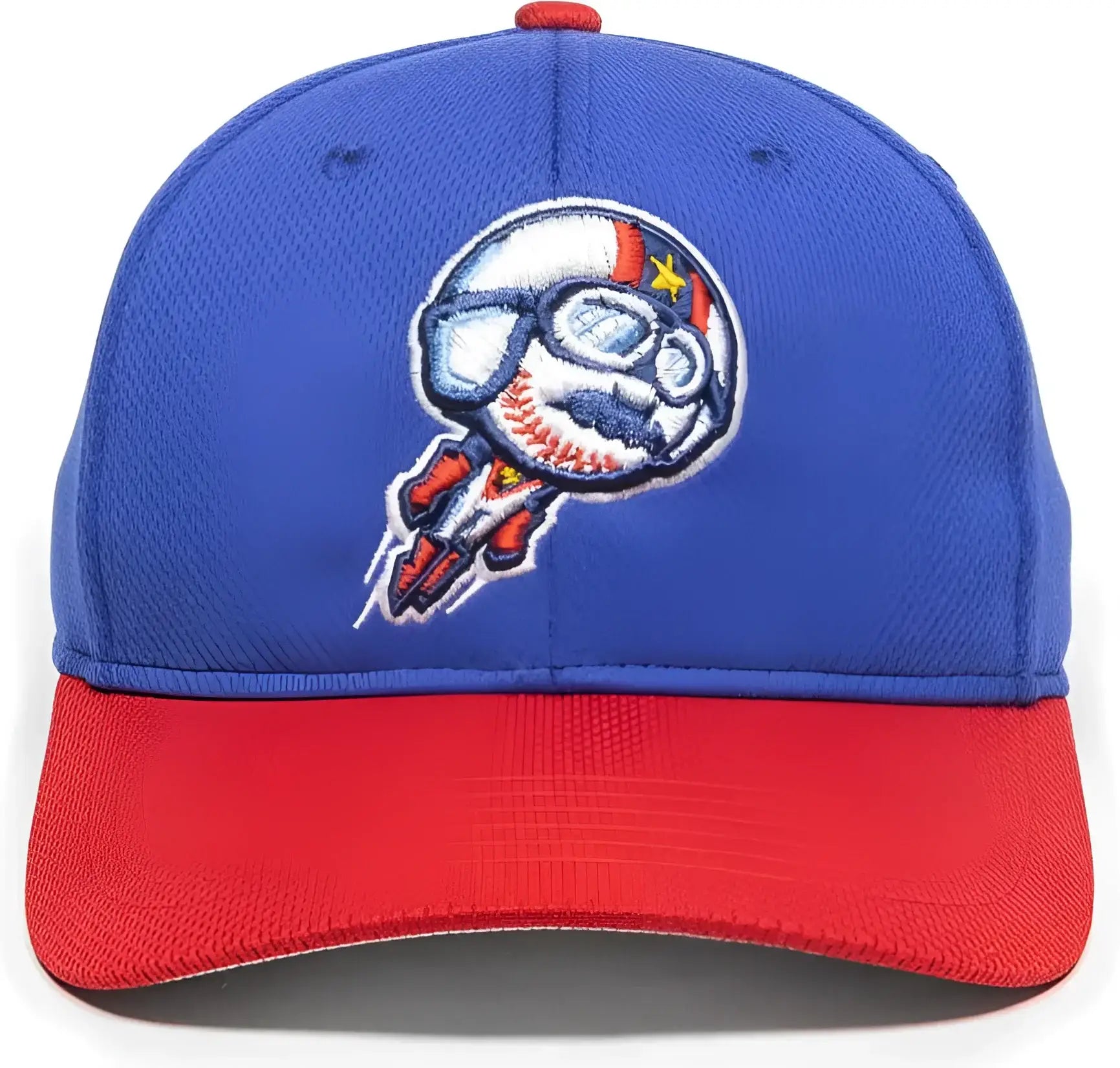 OC Sports MIN-350 MiLB Replica Polyester Baseball Cap - Kannapolis Cannon Ballers Royal Red