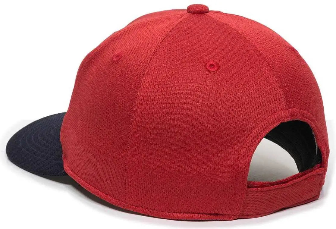 OC Sports MIN-350 MiLB Replica Polyester Baseball Cap - Louisville Bats Red Navy