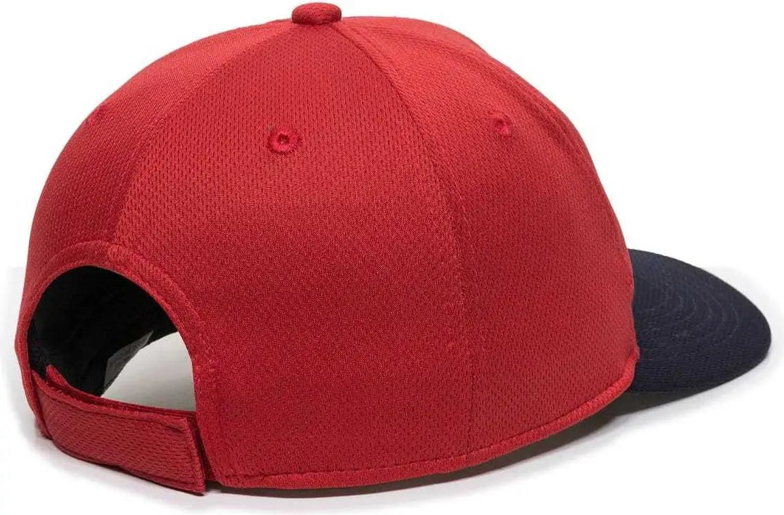 OC Sports MIN-350 MiLB Replica Polyester Baseball Cap - Louisville Bats Red Navy