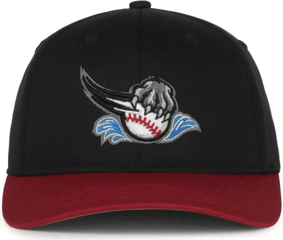 OC Sports MIN-350 MiLB Replica Polyester Baseball Cap - Sacramento River Cats Black Brick 2SRH