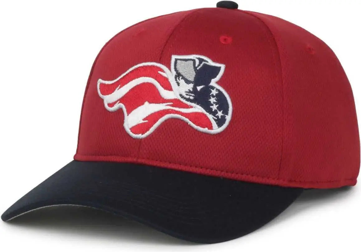 OC Sports MIN-350 MiLB Replica Polyester Baseball Cap - Somerset Patriots Brick Navy 2SP
