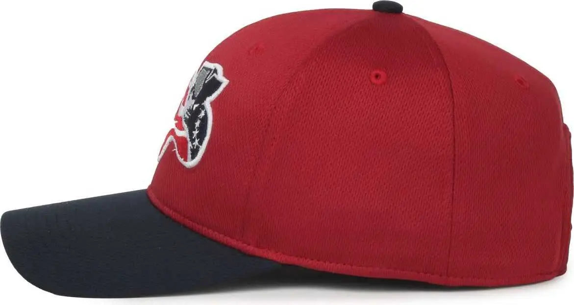 OC Sports MIN-350 MiLB Replica Polyester Baseball Cap - Somerset Patriots Brick Navy 2SP