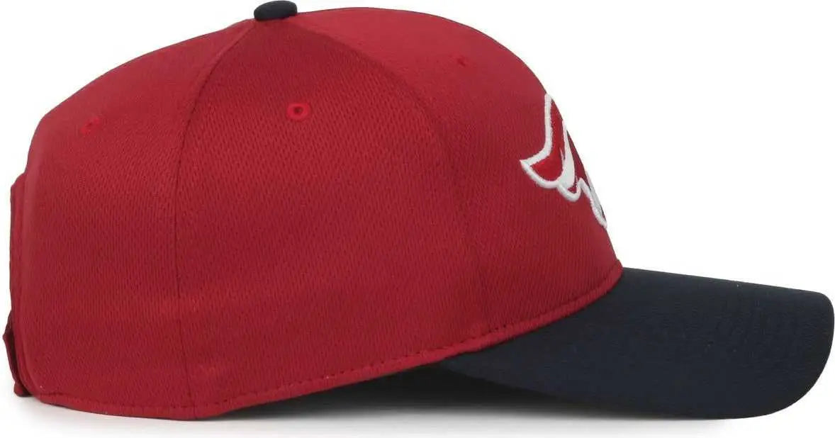 OC Sports MIN-350 MiLB Replica Polyester Baseball Cap - Somerset Patriots Brick Navy 2SP