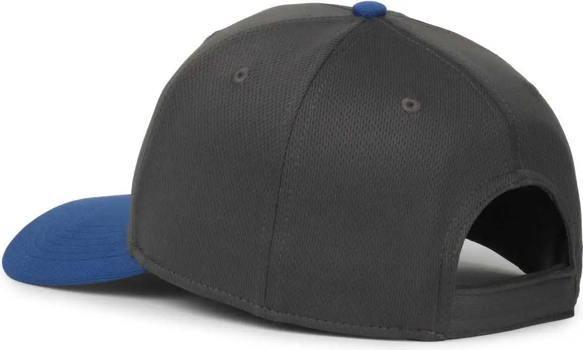OC Sports MIN-350 MiLB Replica Polyester Baseball Cap - Tulsa Drillers Graphite Royal 2TD
