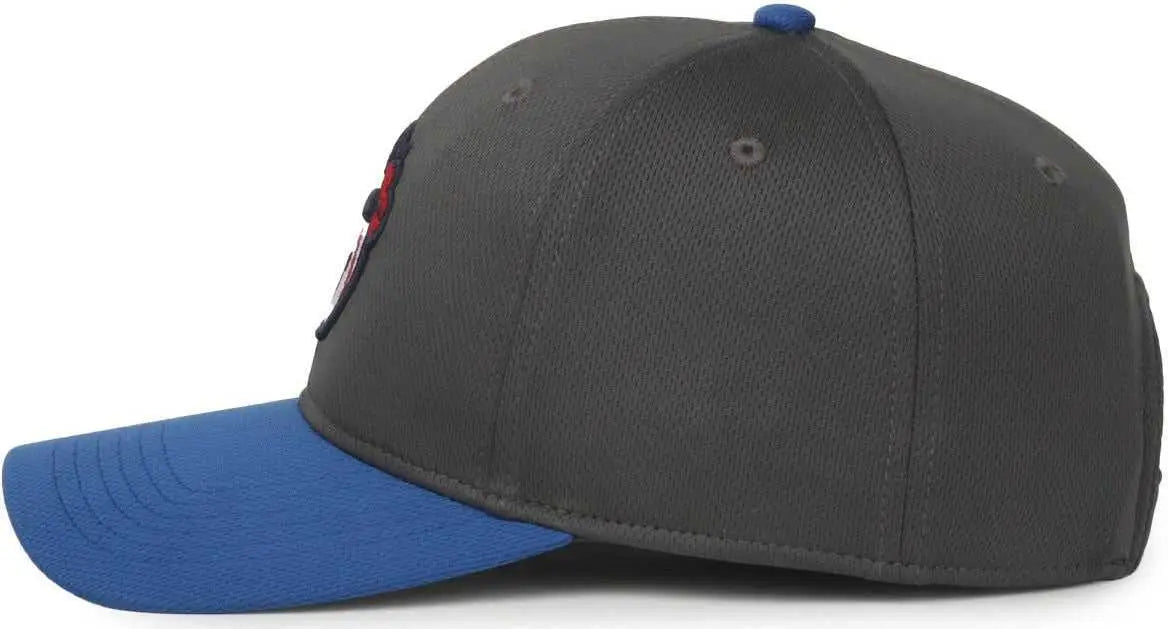 OC Sports MIN-350 MiLB Replica Polyester Baseball Cap - Tulsa Drillers Graphite Royal 2TD