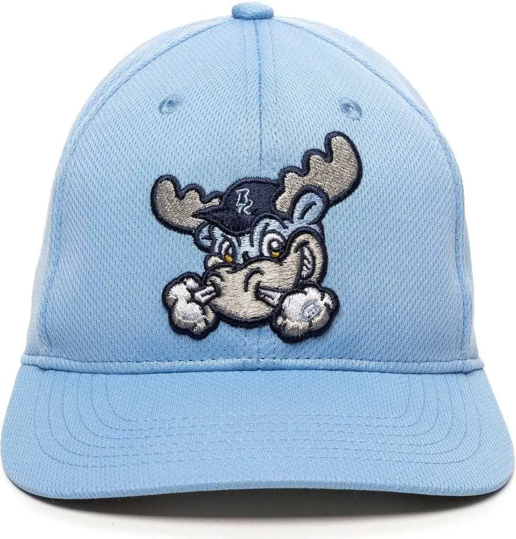 OC Sports MIN-350 MiLB Replica Polyester Baseball Cap - Wilmington Blue Rocks Columbia Blue